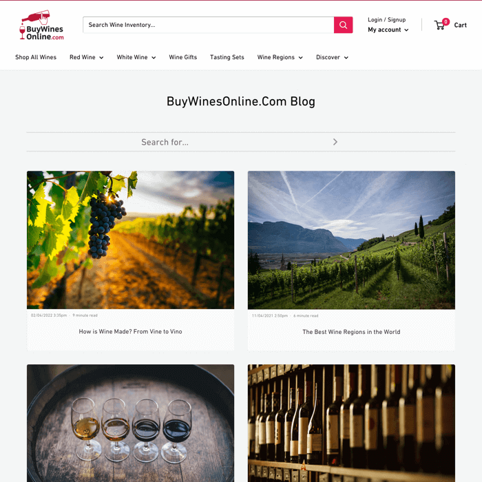 Best Shopify Blogs BuyWinesOnline.com