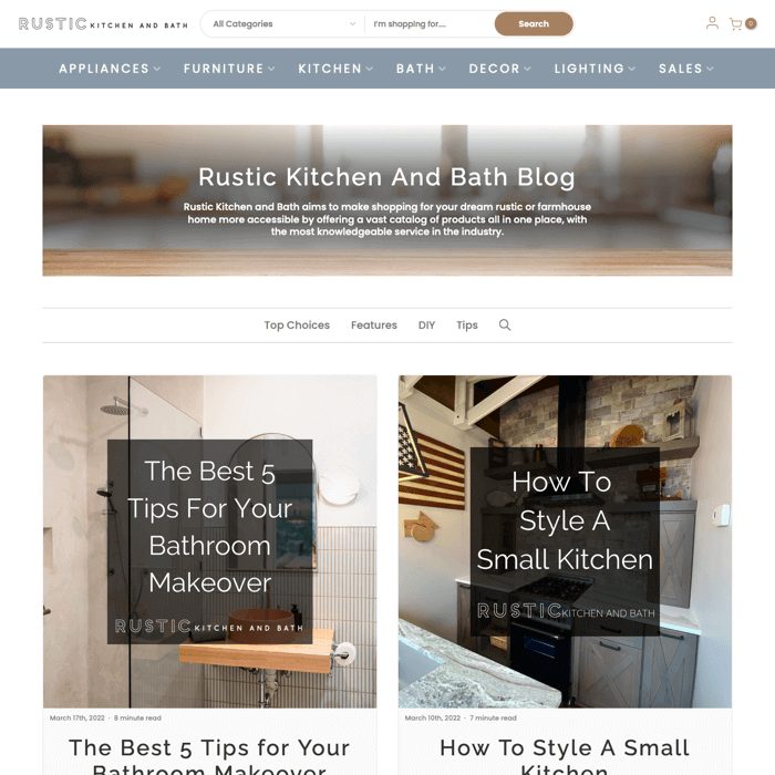 Rustic Kitchen & Bath Blog