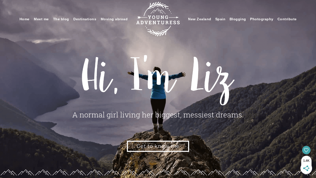 personal blog examples: Young Adventuress