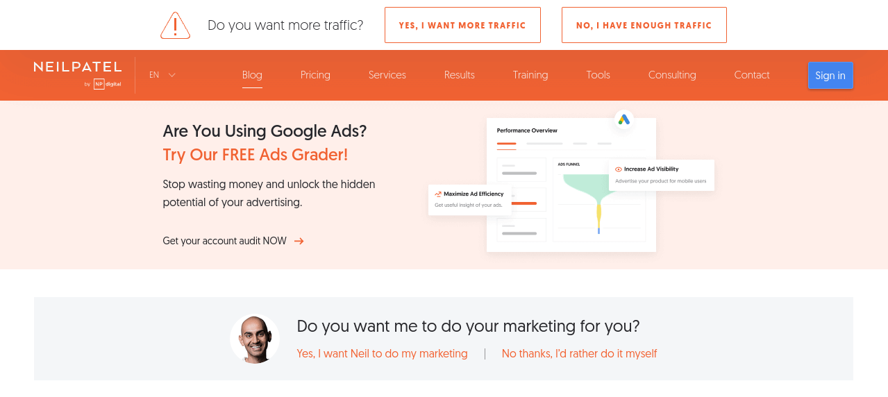 Neil Patel's Digital Marketing blog