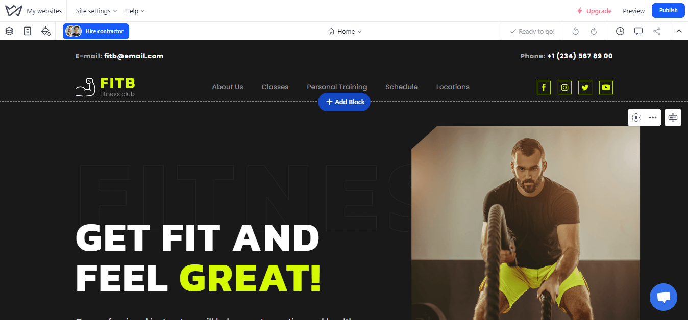 Weblium Review site editor