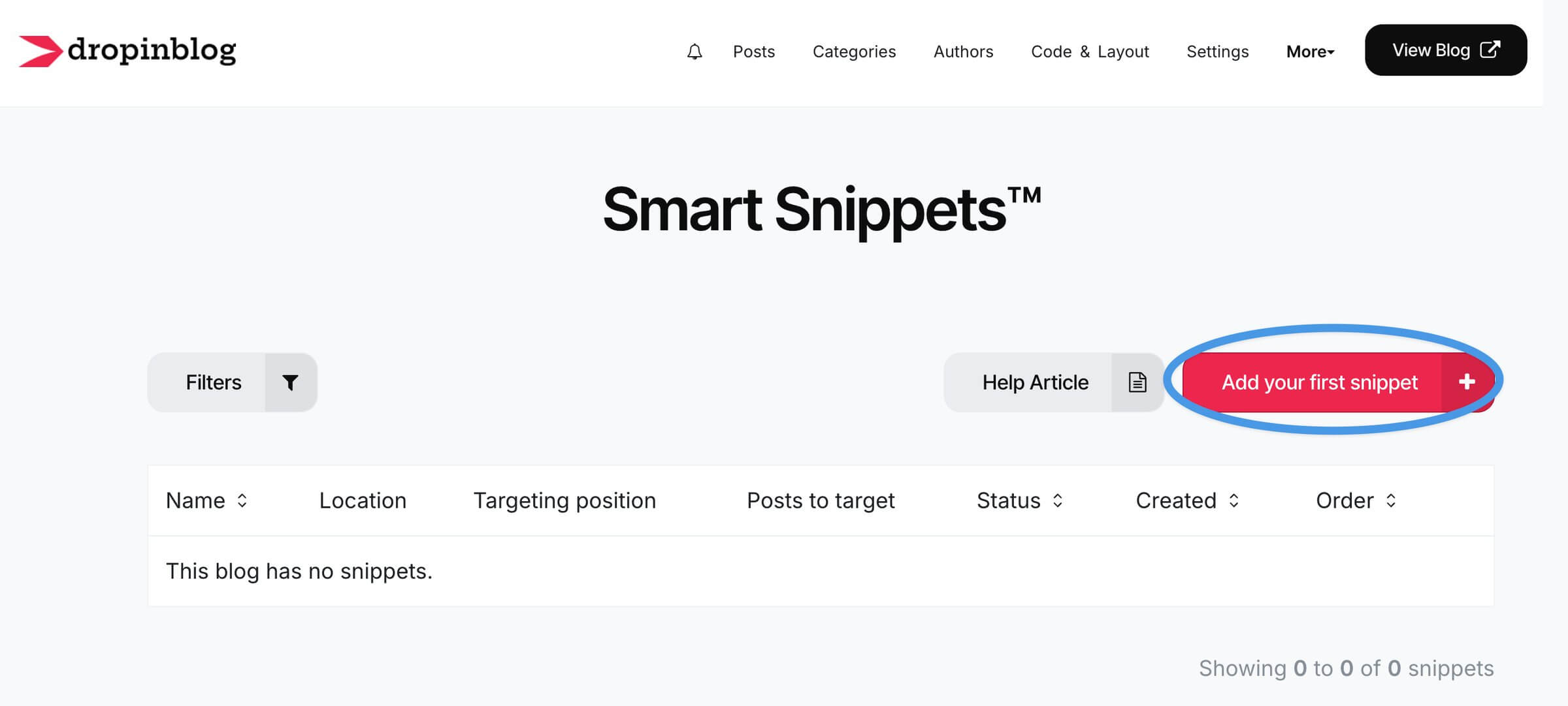 Adding a Smart Snippet