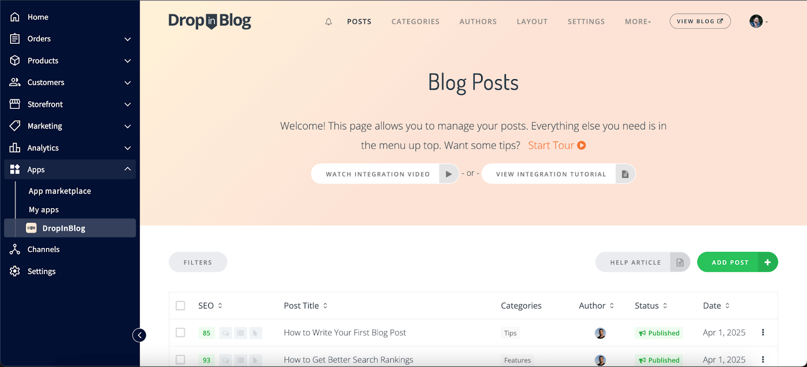 BigCommerce installation step