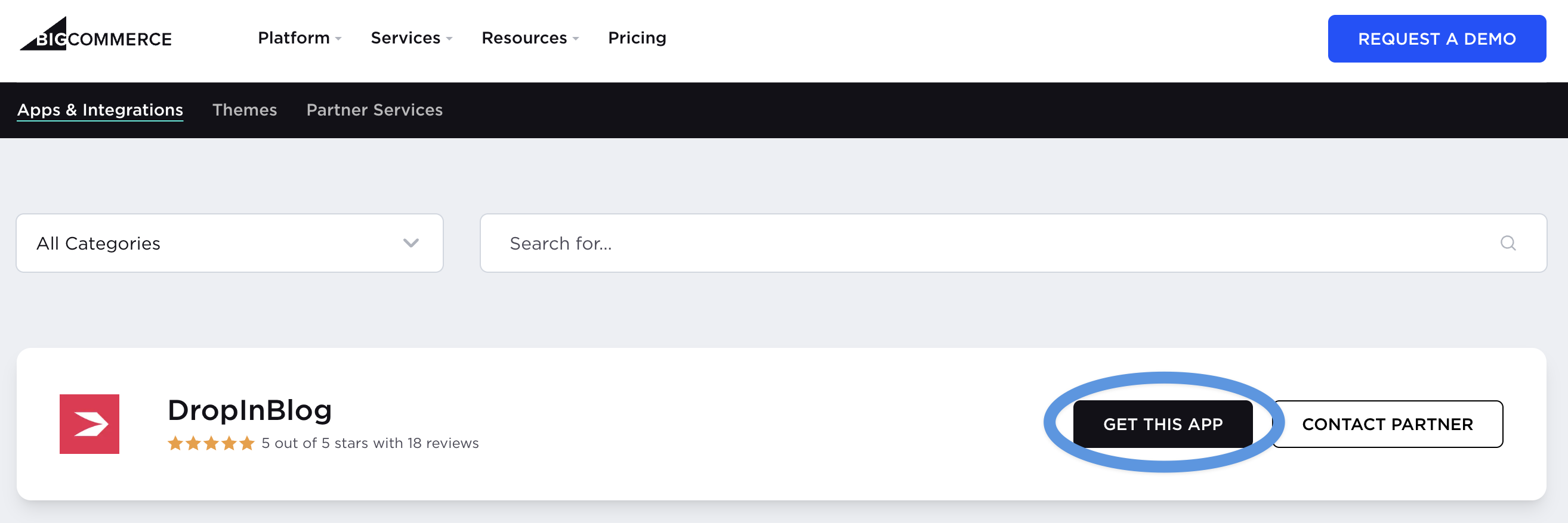 BigCommerce blog install step