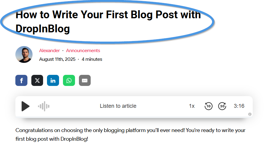 Blog post title