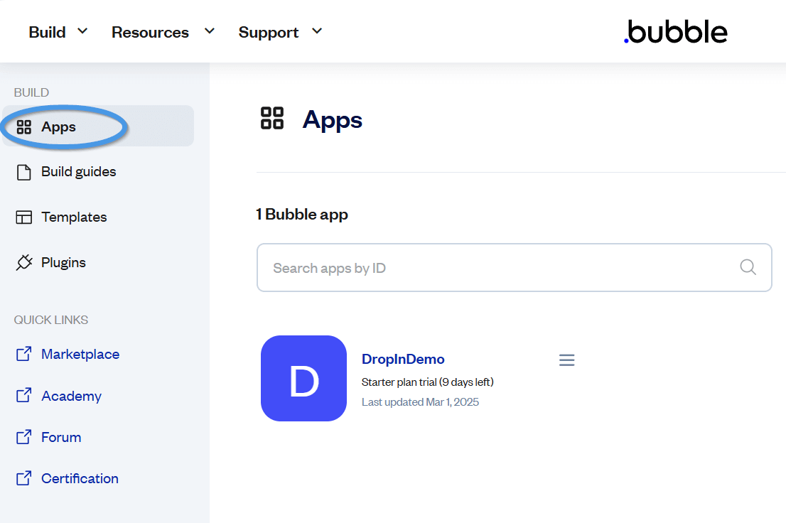 Bubble blog install step