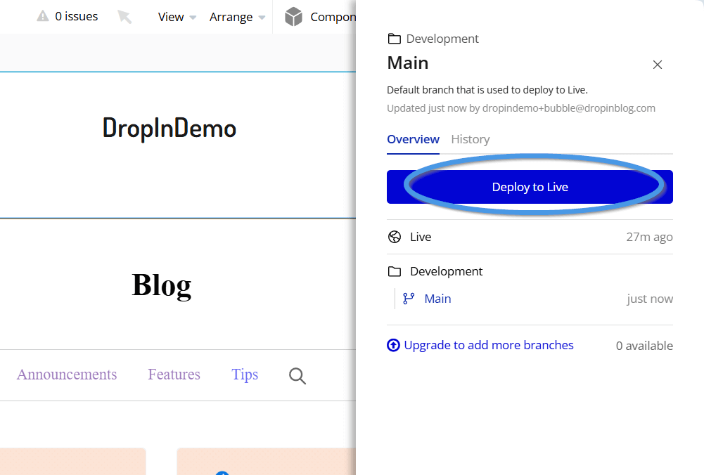 Bubble blog install step
