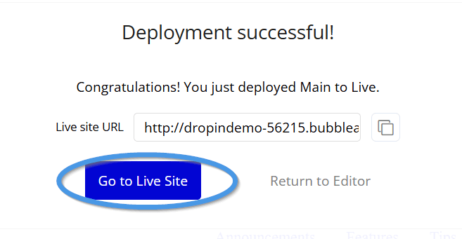 Bubble blog install step