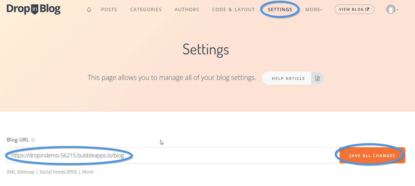 Bubble blog install step