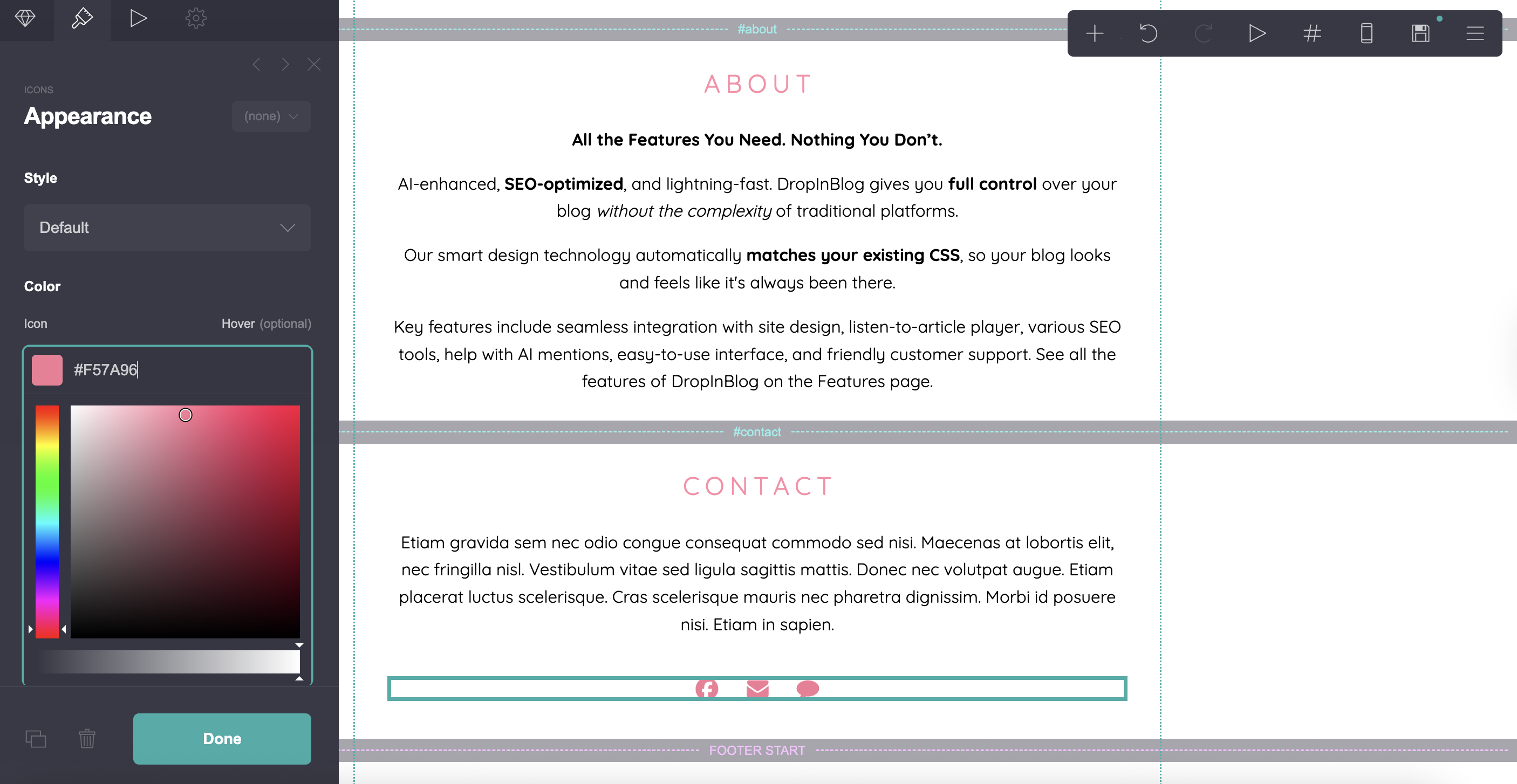 Adding hover effect in Carrd