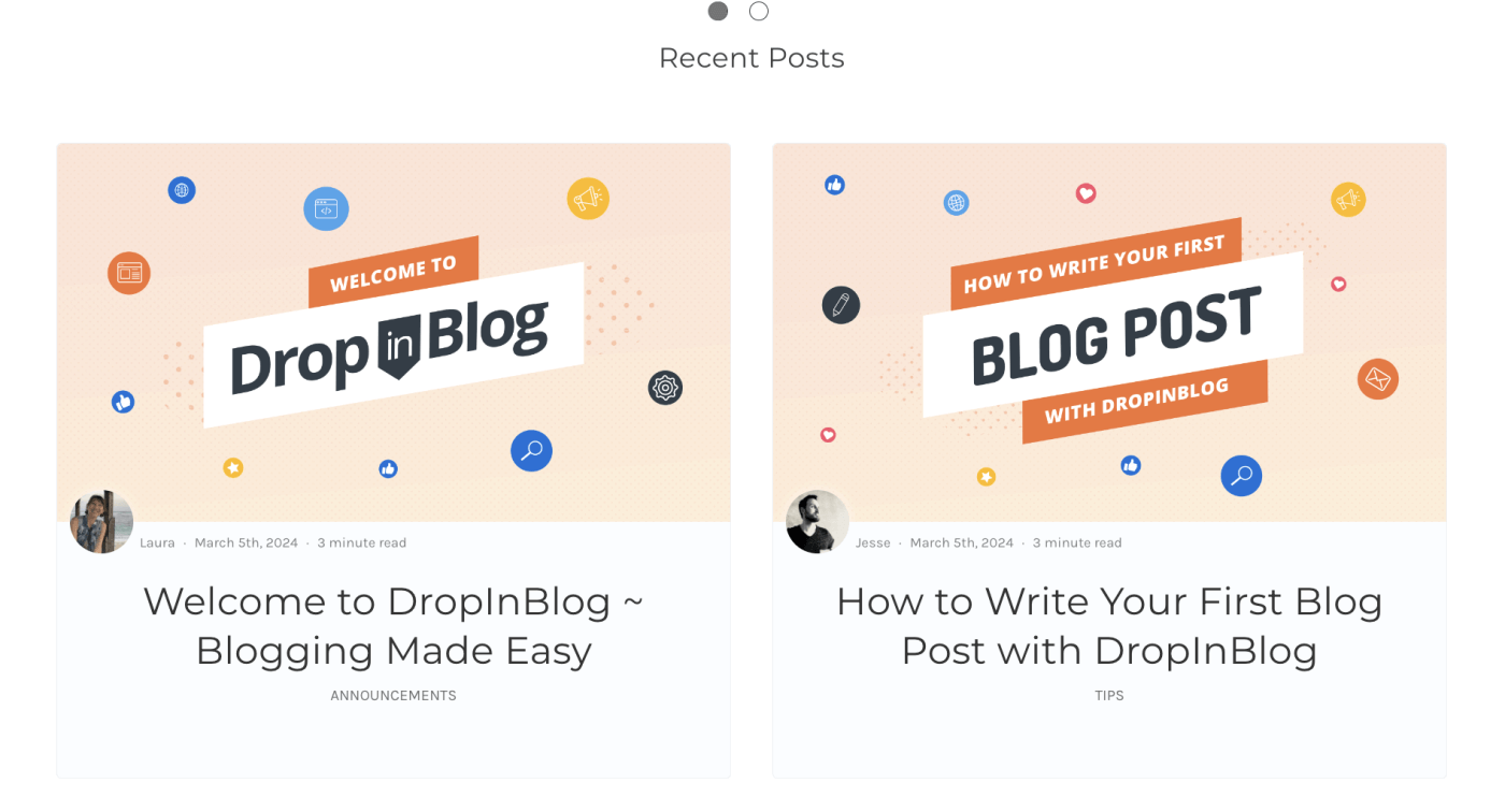 View your DropInBlog blog