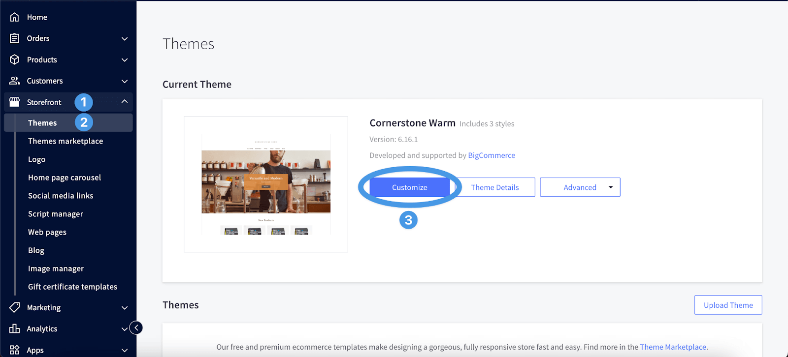 Customize BigCommerce theme