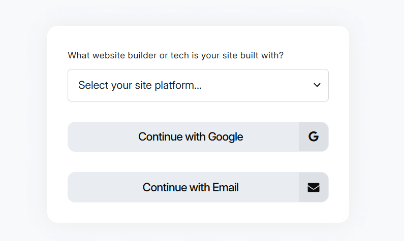 DropInBlog signup page