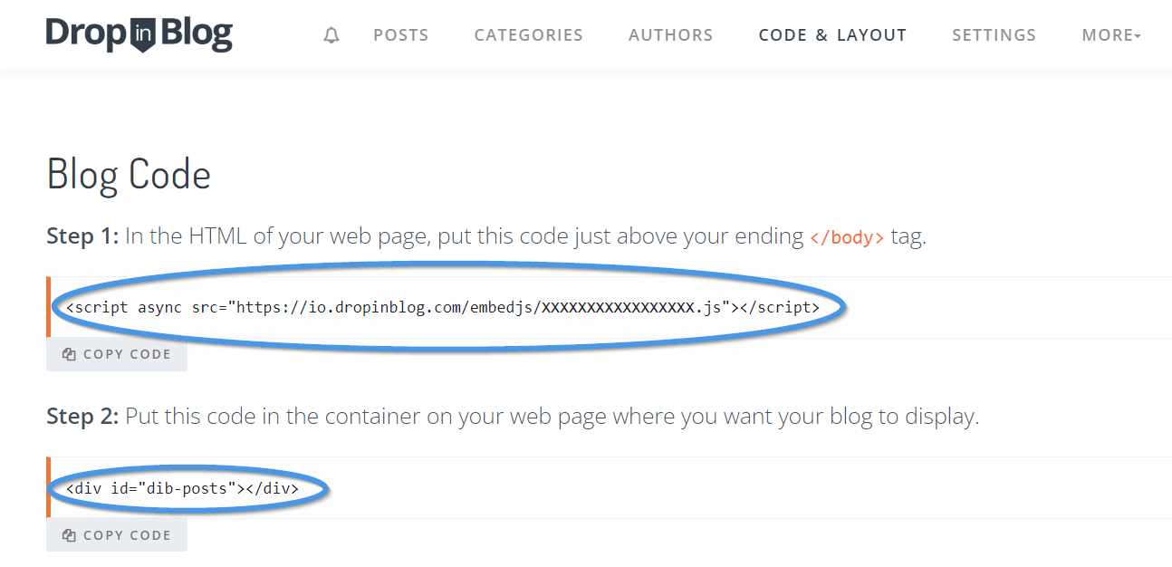 DropInBlog Review - Adding DropInBlog code to an existing site