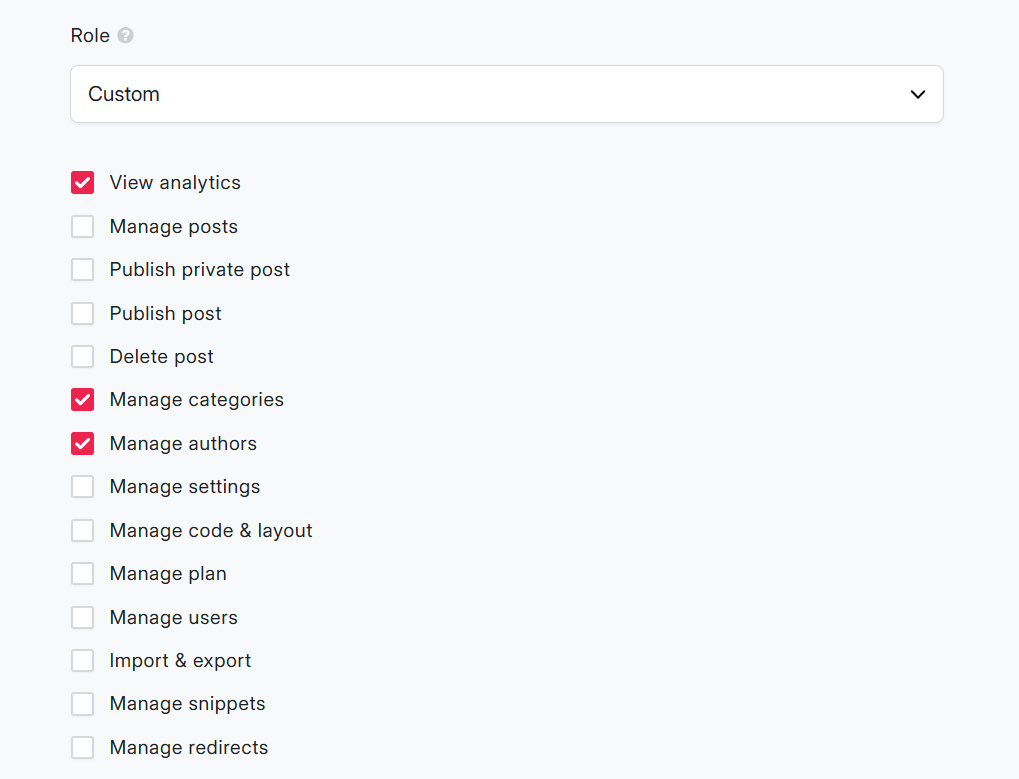 Custom user roles in DropInBlog
