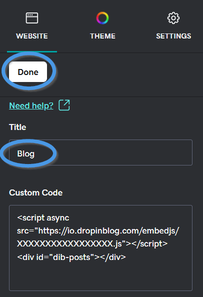 GoDaddy blog install step