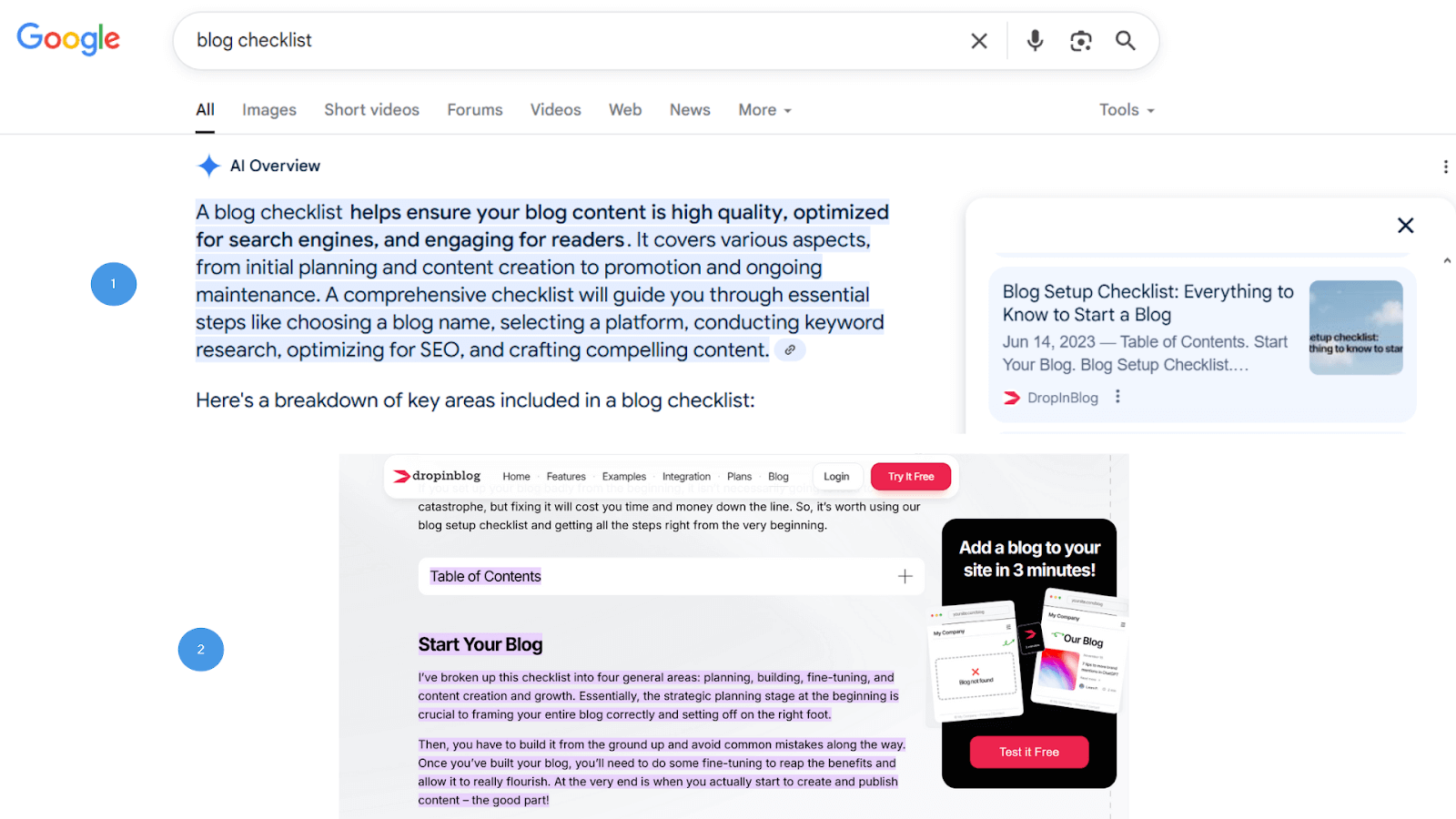 How Google's AI Overview extracts information