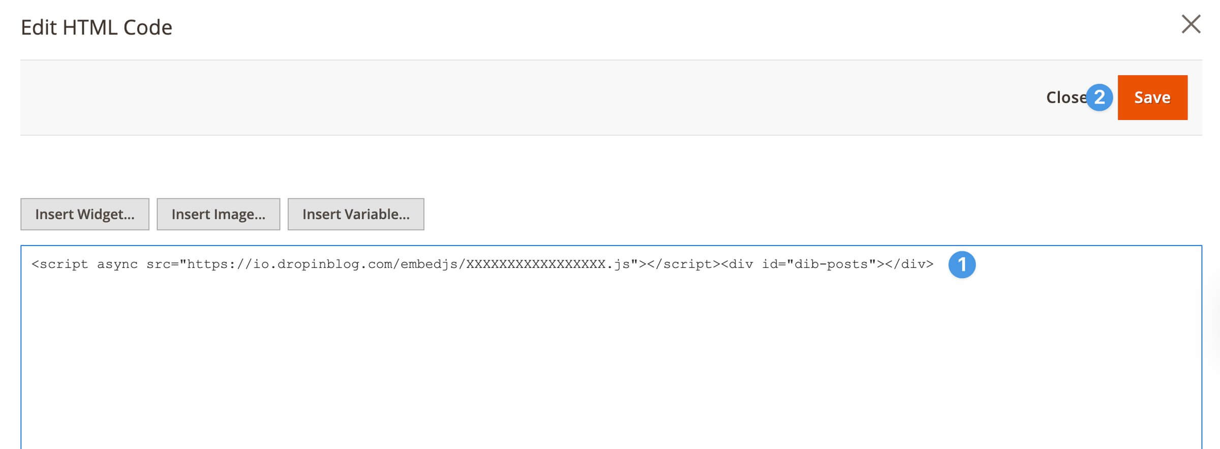 Magento blog install step