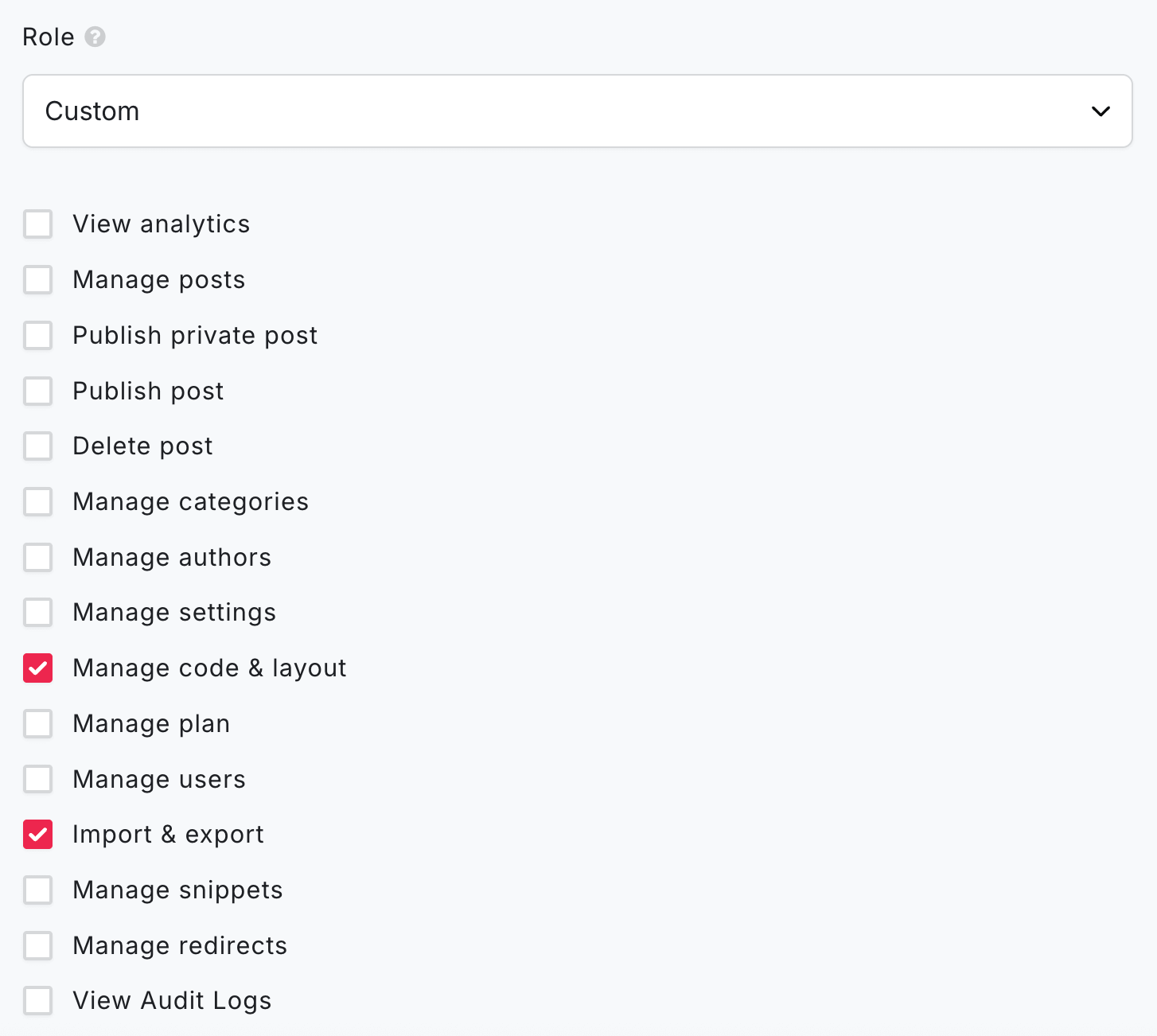 User roles in DropInBlog