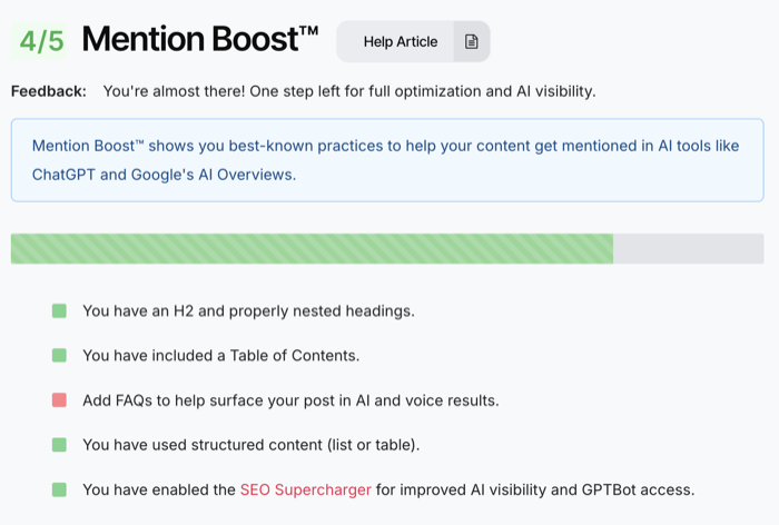 Get AI Mentions with DropInBlog's Mention Boost™
