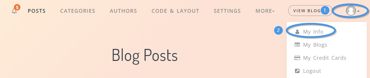 My Info page