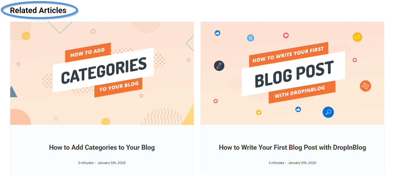 Displaying related blog posts