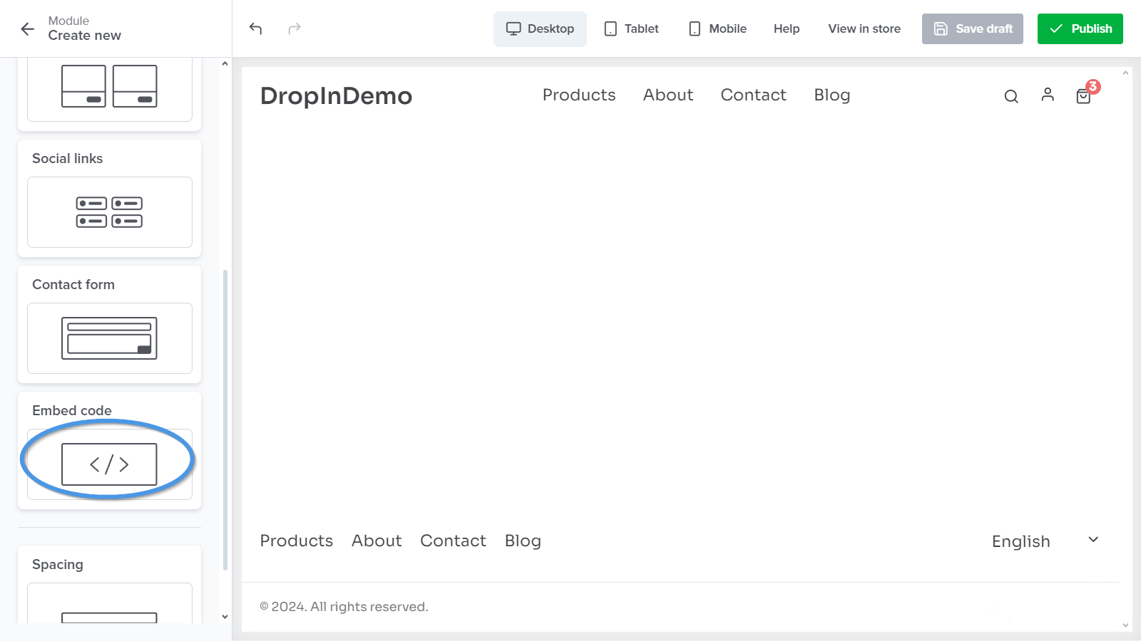 Sellfy blog install step