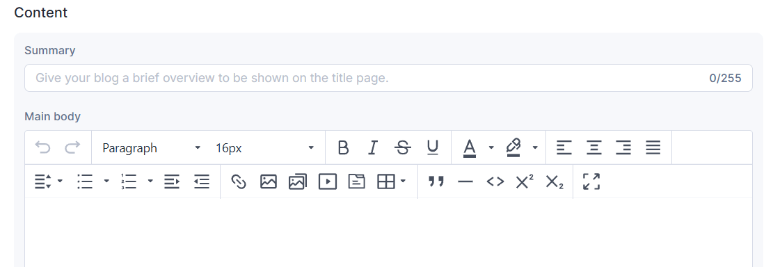 Shopline post editor