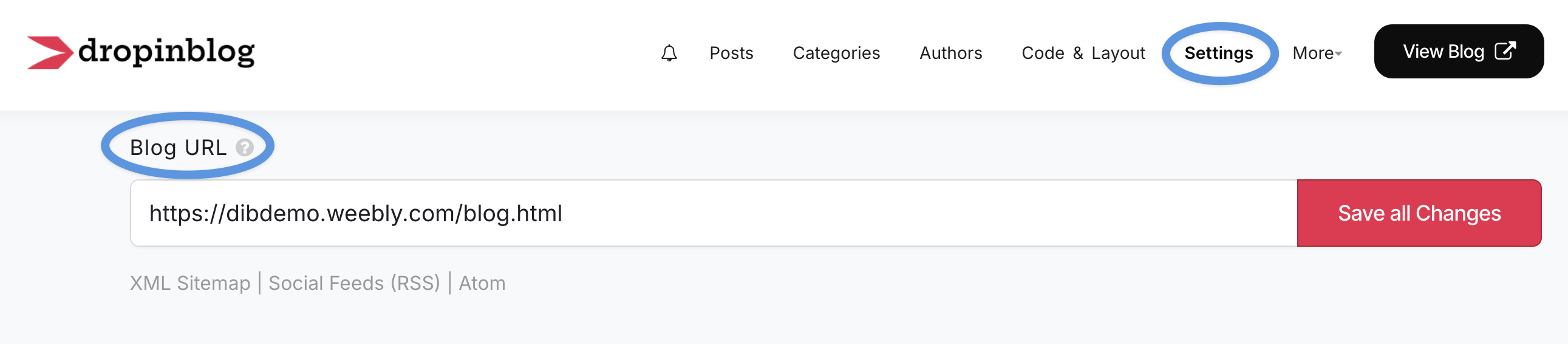 Weebly blog install step