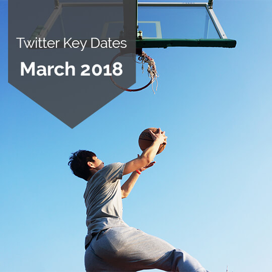 Key Dates for Marketing on Twitter in March 2018