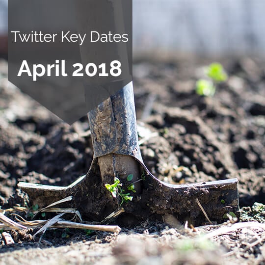 Key Dates for Marketing on Twitter in April 2018