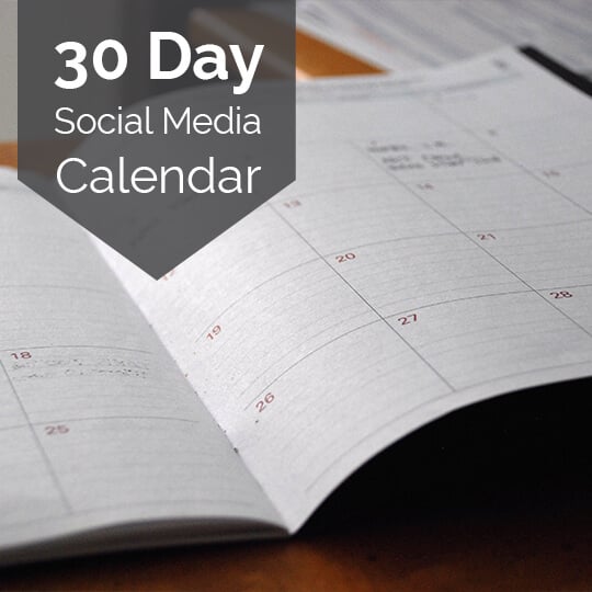 30 Day Social Media Posting Calendar