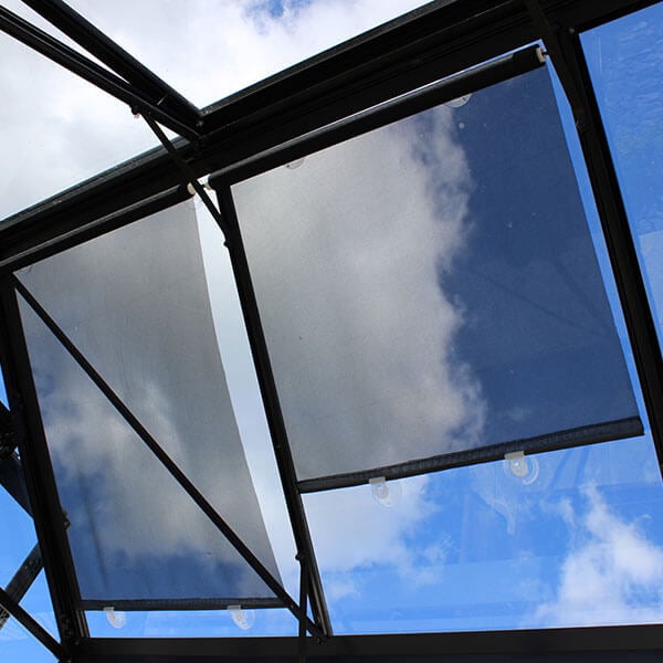 Greenhouse Shade Blinds . . . protecting plants from hot sun