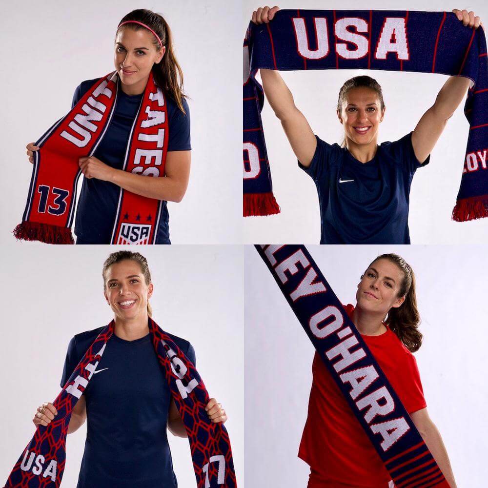 USWNT scarves at Women's World Cup 2019