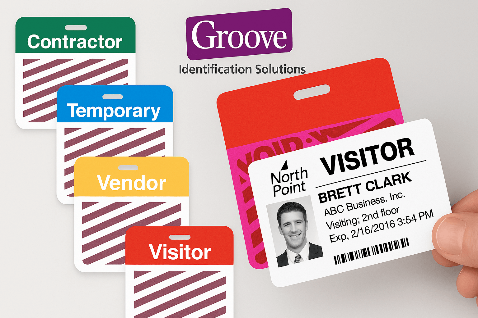 Visitor-Badges-Contractor-Badges-Color Coded-Colour coded-Self-Expiring-Self-Expiry