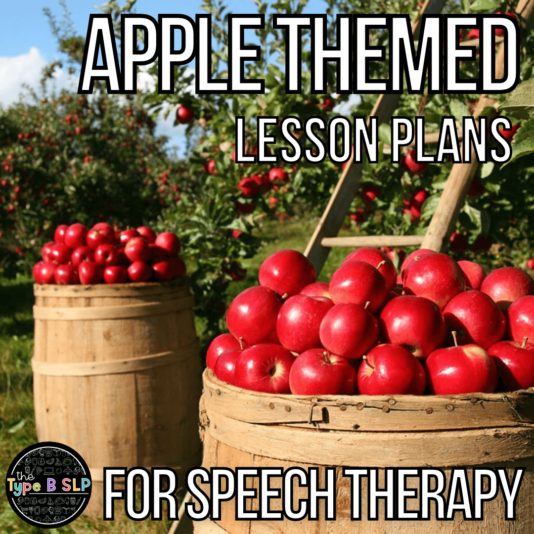 APPLE Themed Lesson Plans for Speech Therapy: Elementary (K-5th