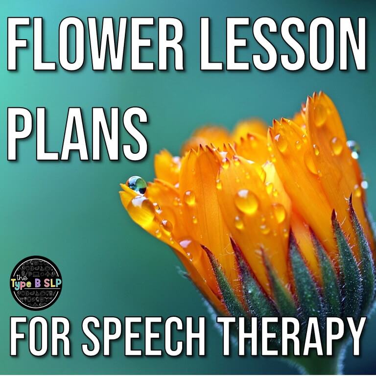 Flower Themed Lesson Plans for Speech Therapy