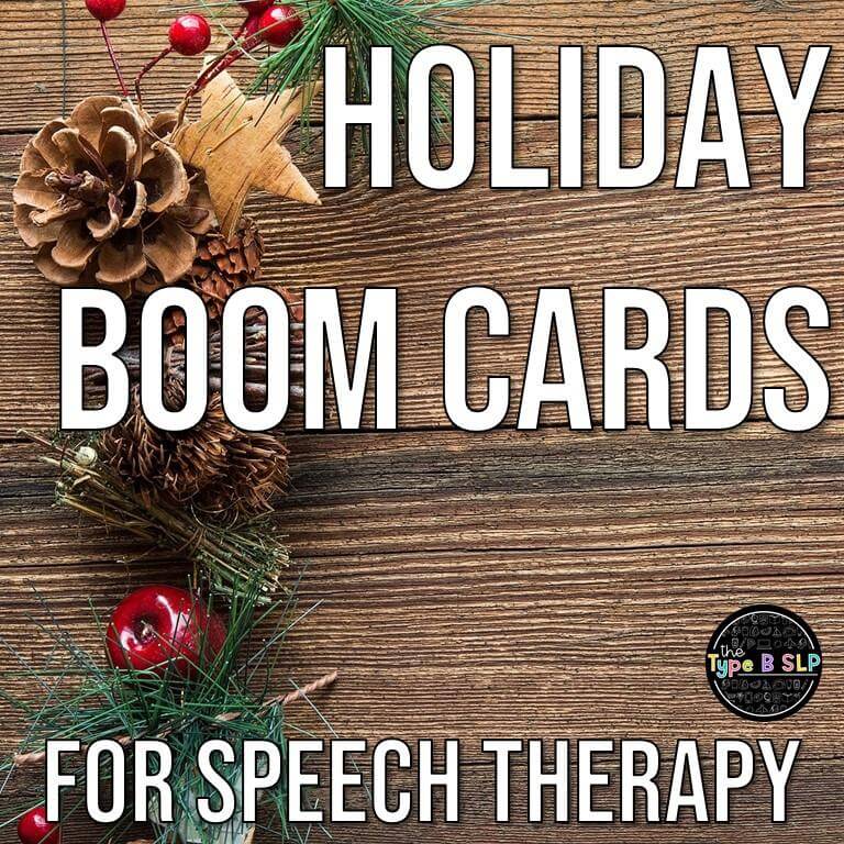 Using Holiday Boom Cards in Speech Therapy