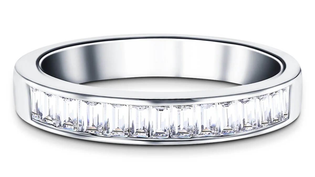 A Sparkling Choice: The Story Behind Our Diamond Baguette Channel Half Eternity Ring