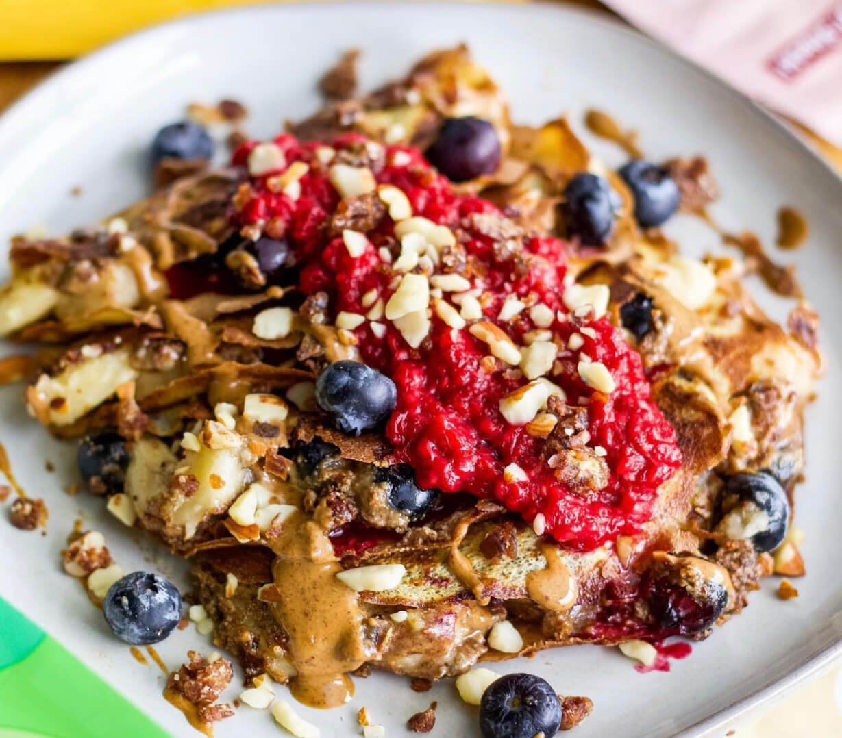 Sweet Berry Banana Nut Tacos