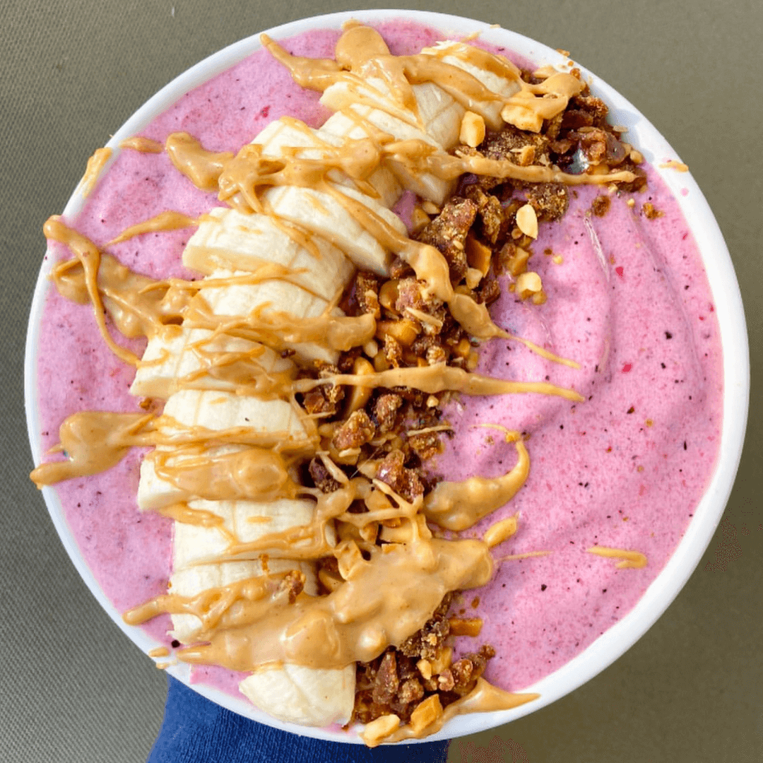 Peanut Butter Jelly Smoothie Bowl