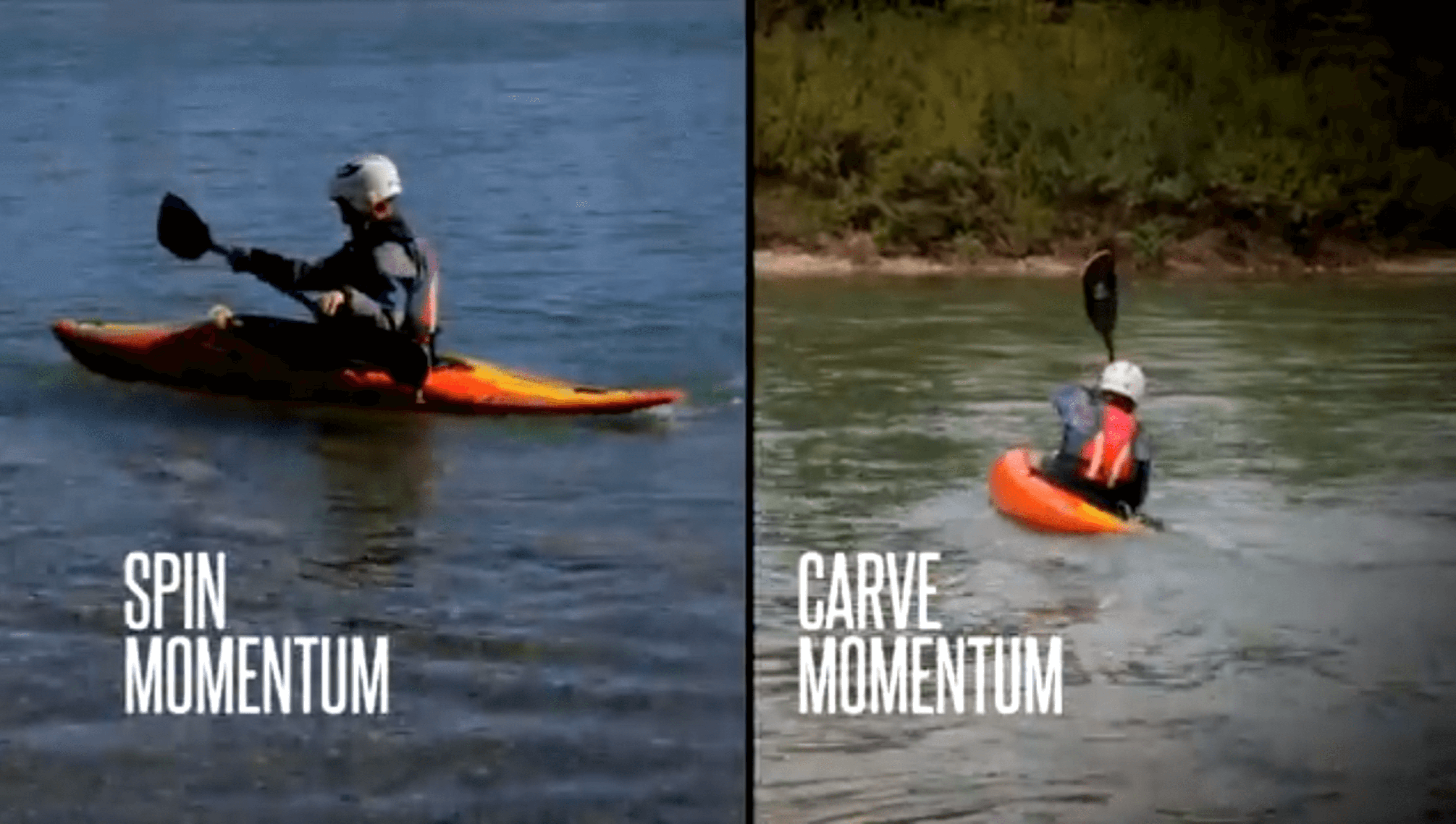 How to ID Spin vs. Carve Momentum - Beginner Kayak Instructional Video