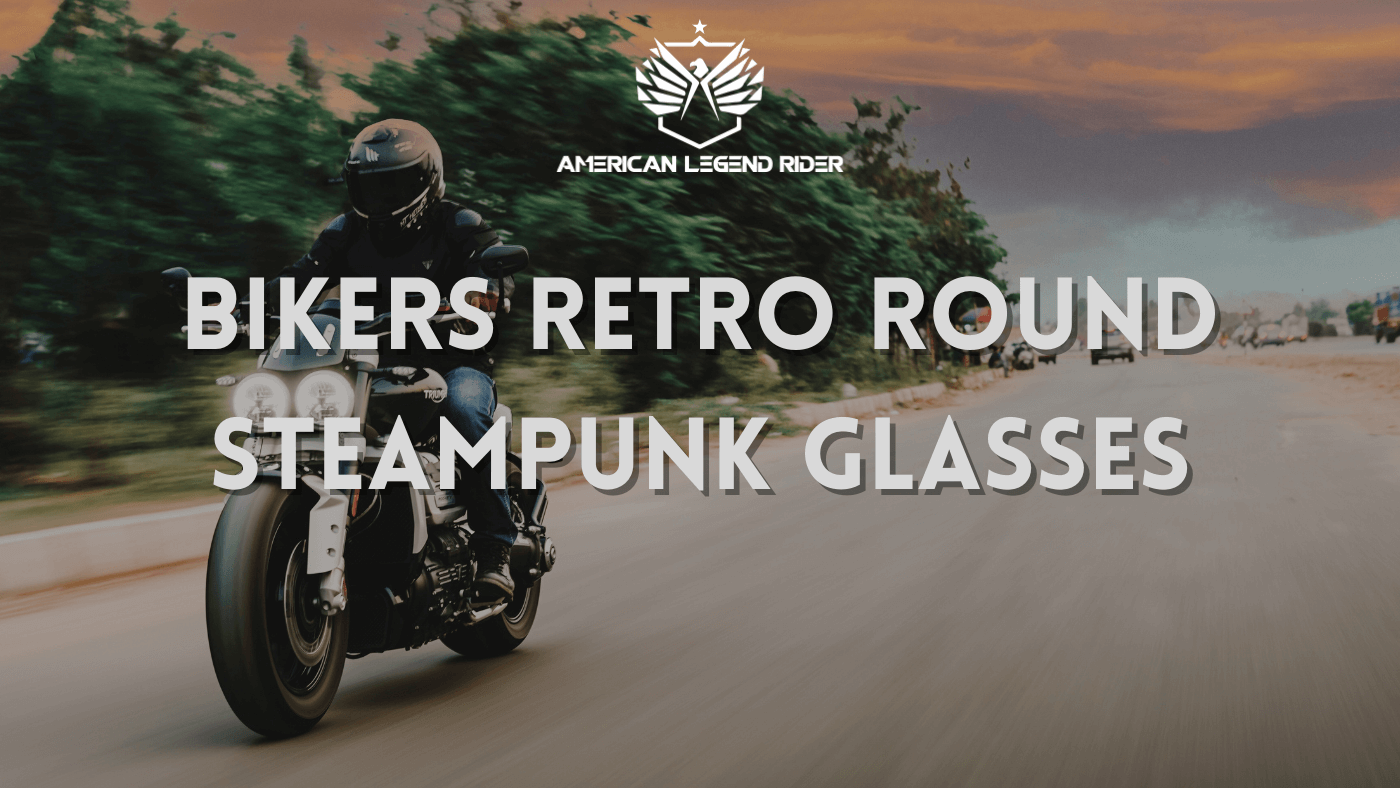 BIKERS RETRO ROUND STEAMPUNK GLASSES