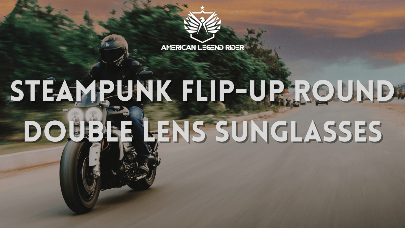 STEAMPUNK FLIP-UP ROUND DOUBLE LENS SUNGLASSES