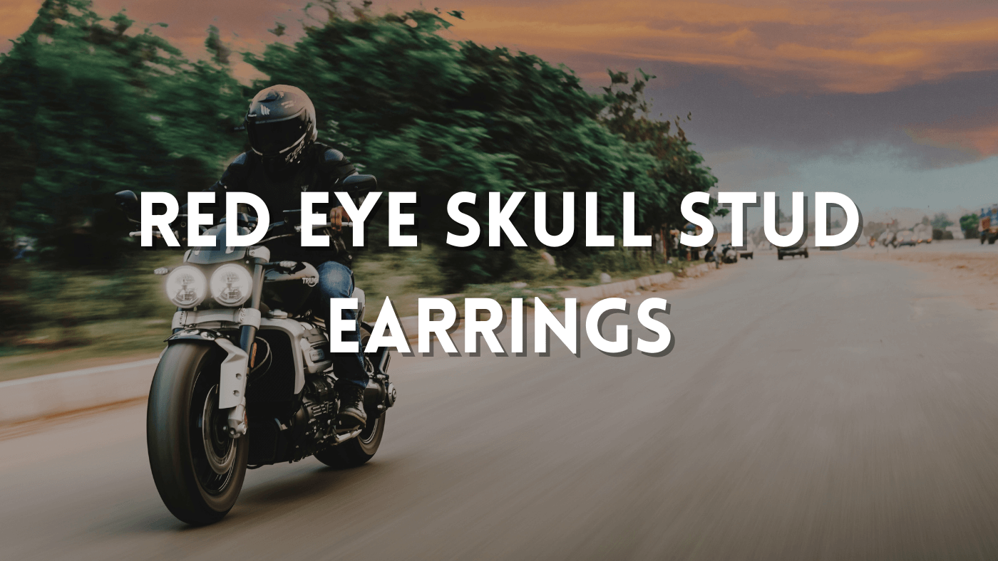 Red Eye Skull Stud Earrings