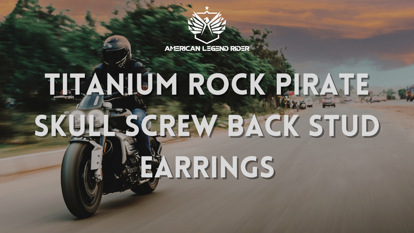 TITANIUM ROCK PIRATE SKULL SCREW BACK STUD EARRINGS