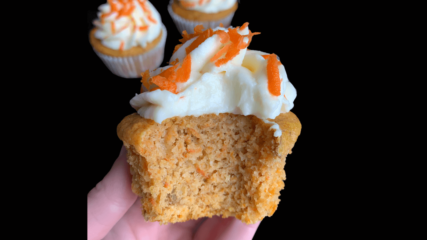 Low-Carb, Keto Carrot Cupcakes