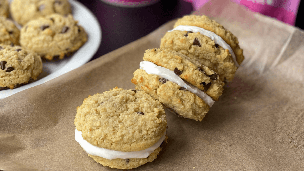 Low Carb, Keto Milk & Cookies Whoopie Pies