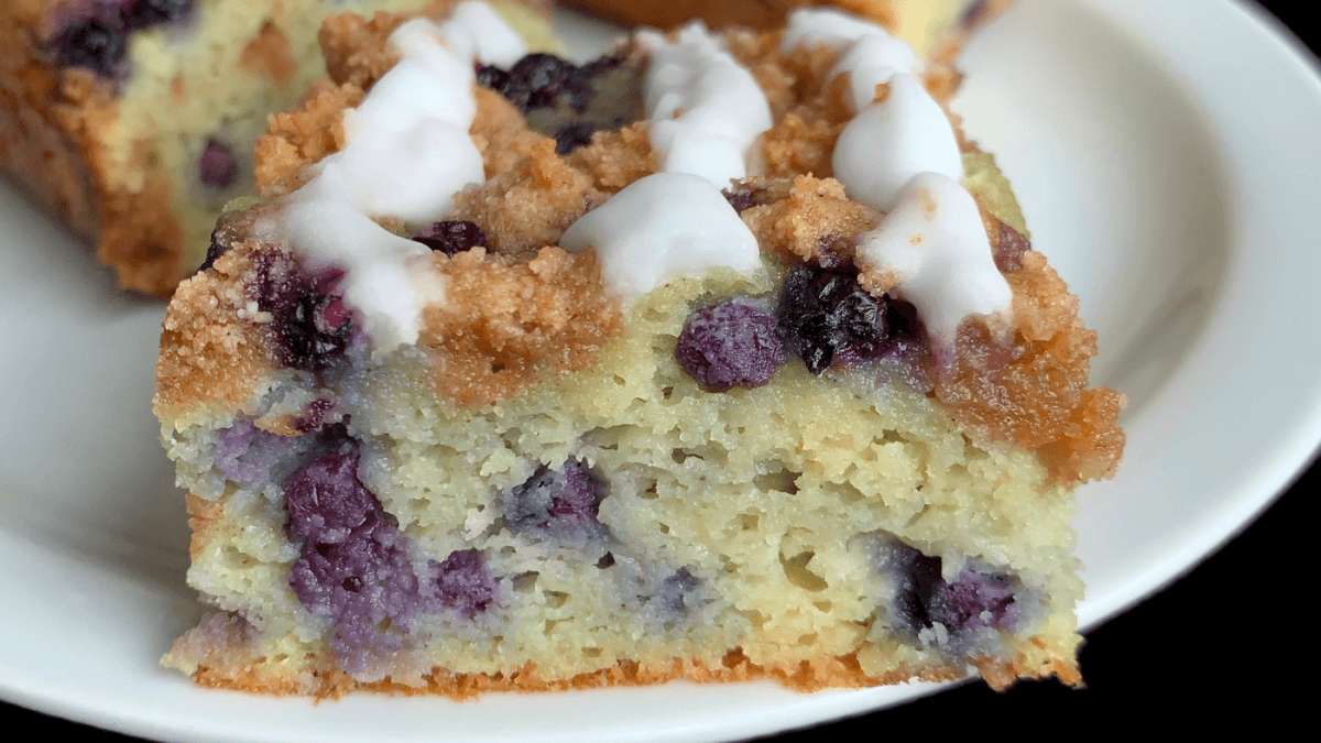 Keto Blueberry Coffee Cake