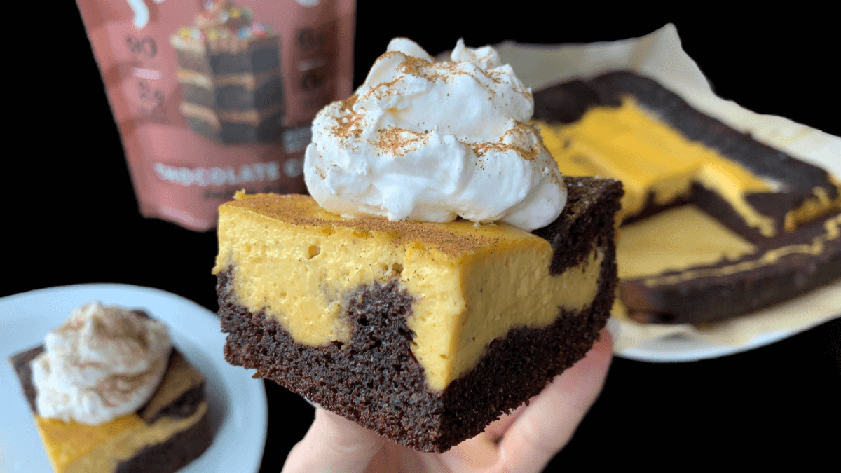 Keto Chocolate Pumpkin Swirl Cheesecake